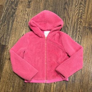 Janie and Jack Fuzzy Pink Hoodie